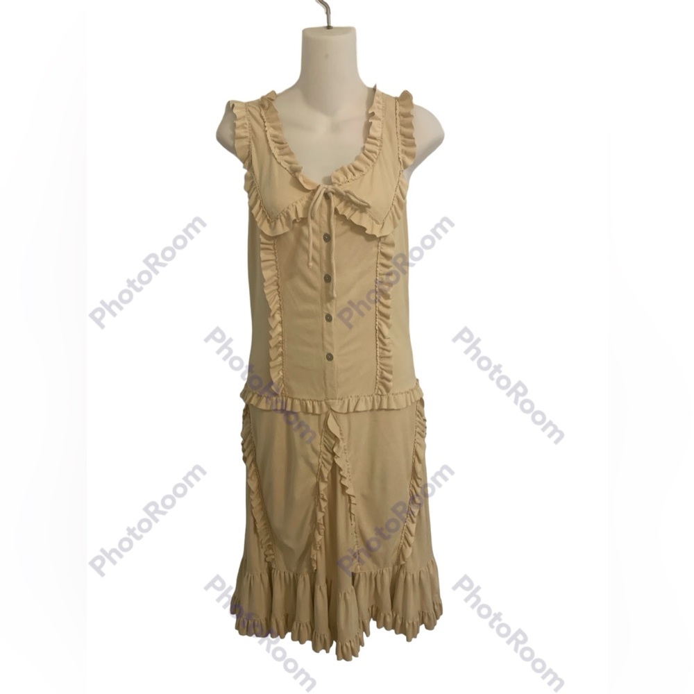Anna Sui Dress Sz 2 Ruffled Boho Tiered - Picture 3 of 5